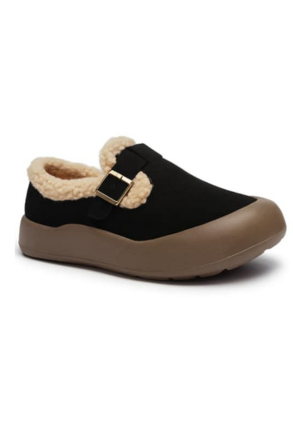 Ivory Fleece-Lined Comfort Shoe Schwarz