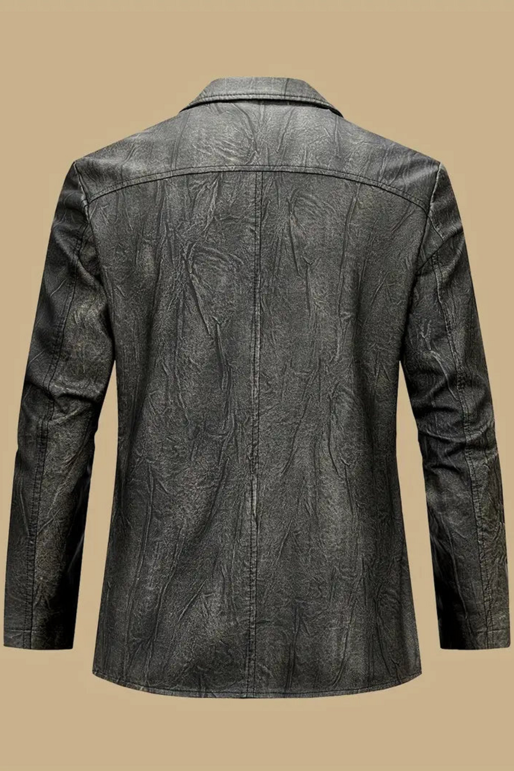 Oliver Engineered-Collar Leather Jacket Schwarz