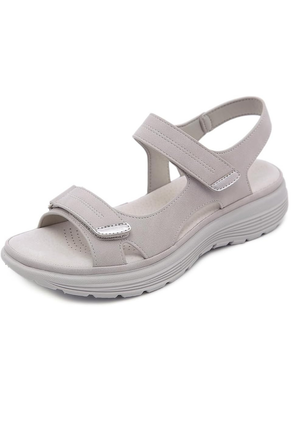 Tonya Orthopedic Leather Sandal Grau