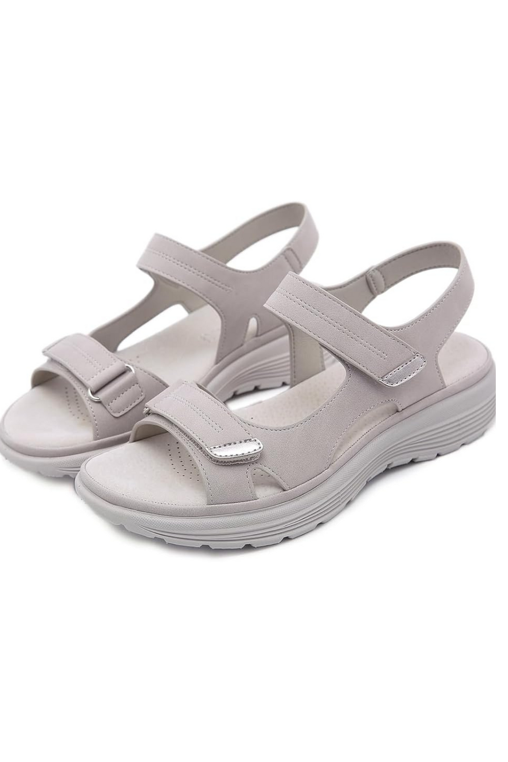 Tonya Orthopedic Leather Sandal Grau