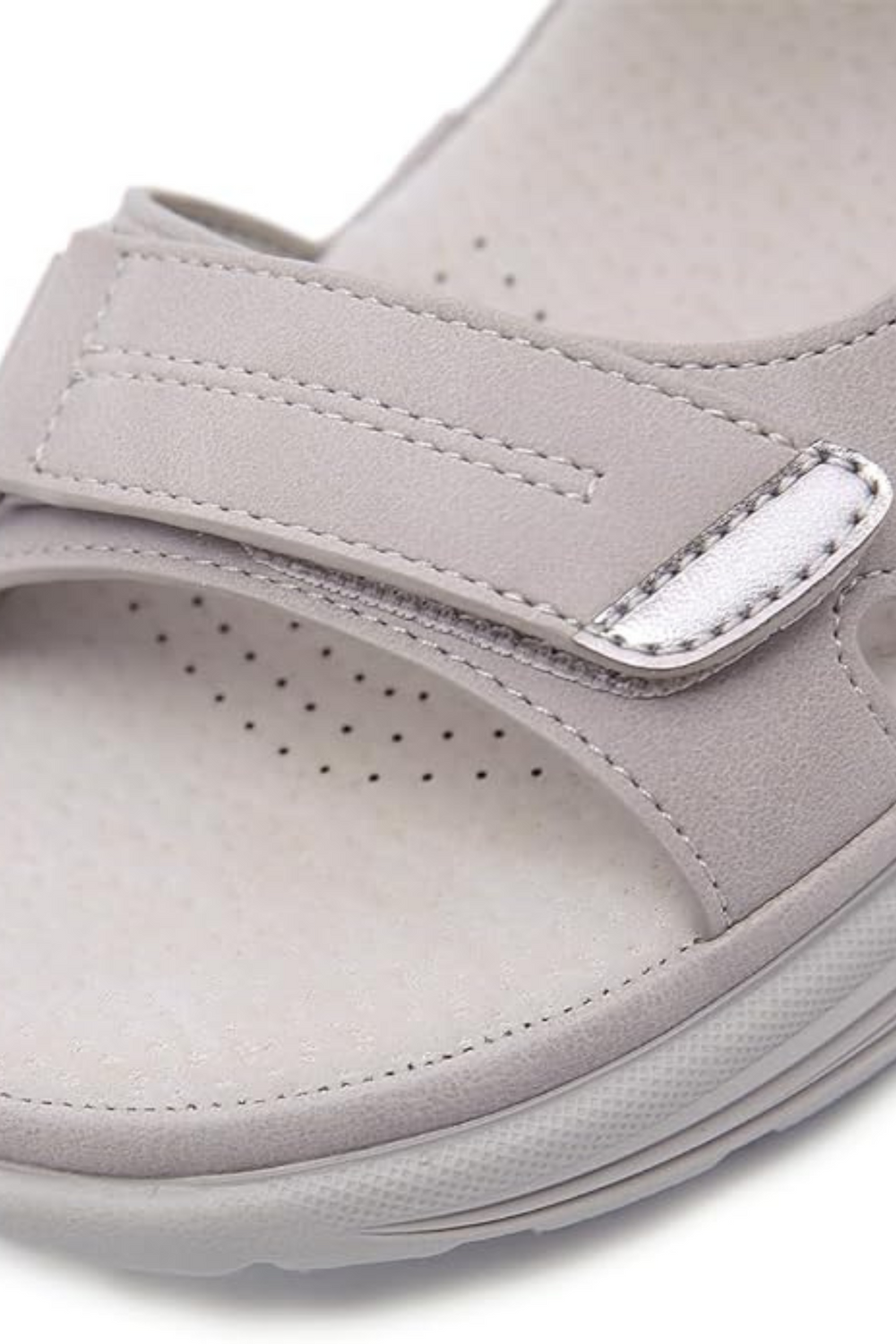 Tonya Orthopedic Leather Sandal Grau