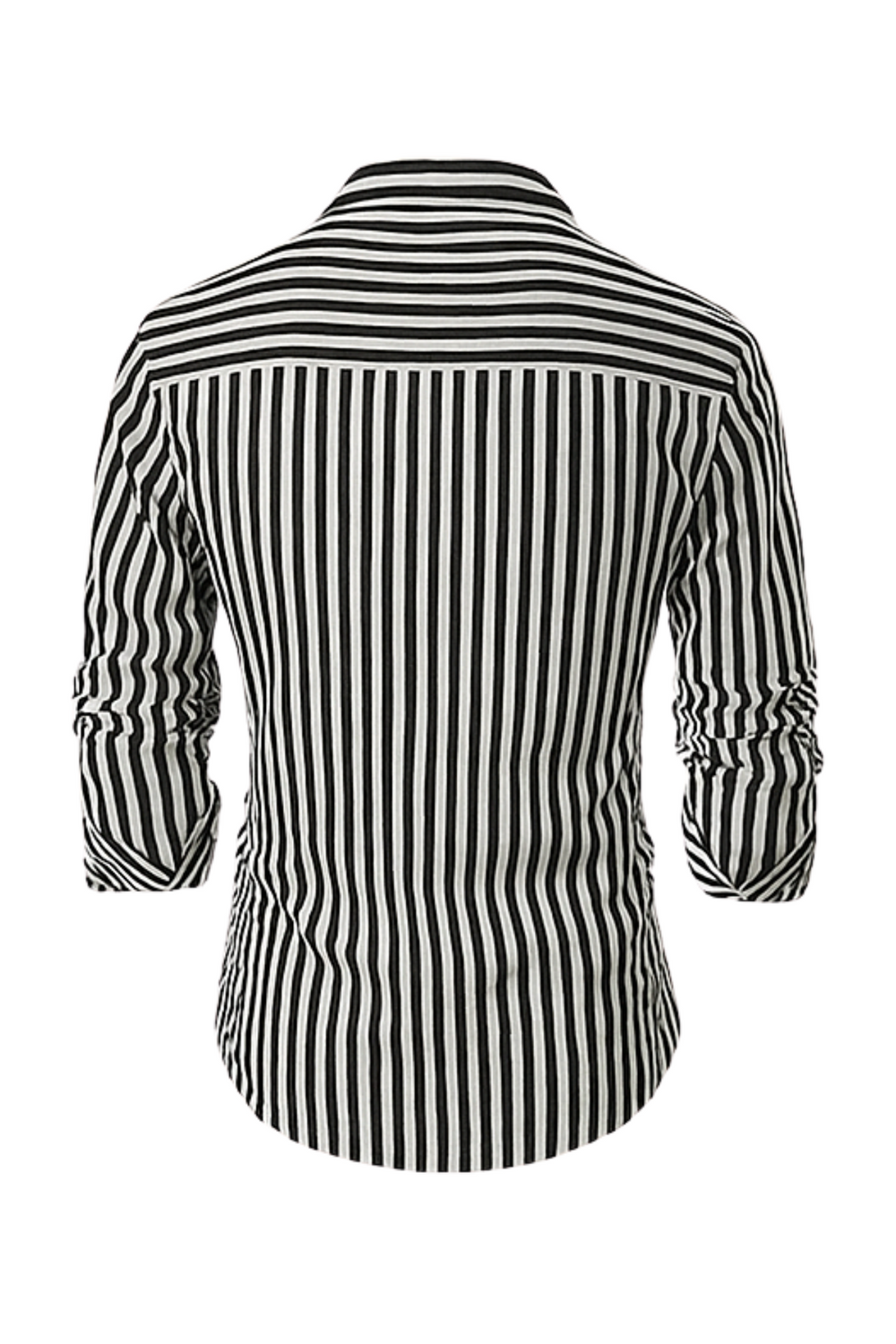 William Striped Dress Shirt Black