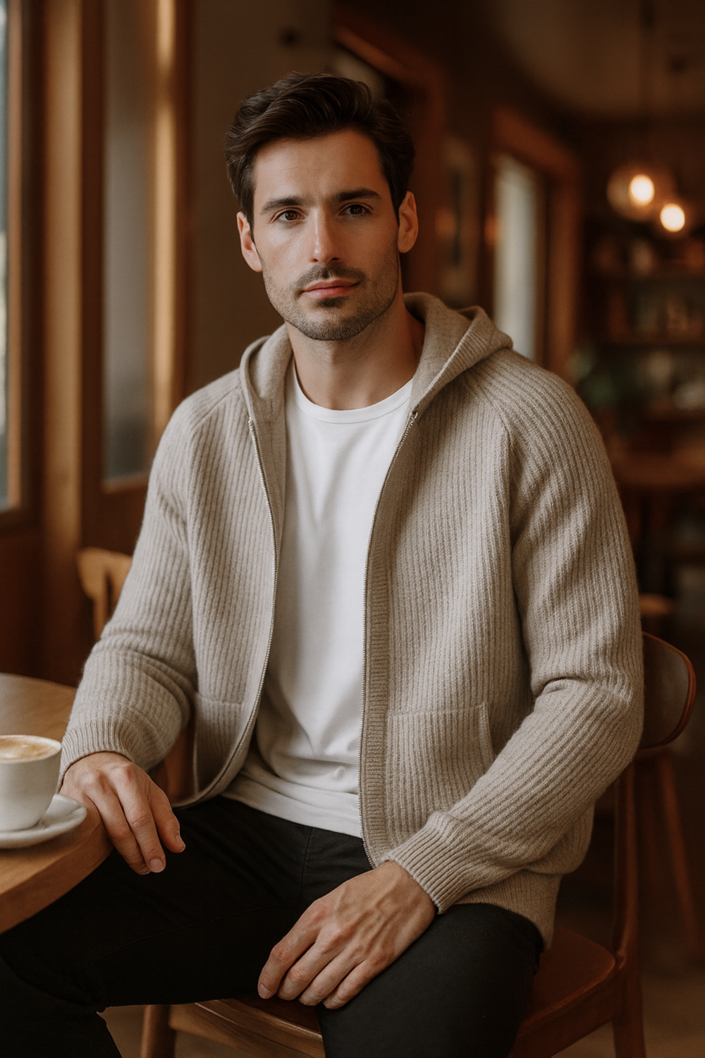 Sorrano Cashmere Zip Hoodie