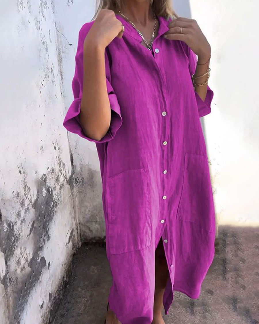 Tasoula Coastal Shirt Dress