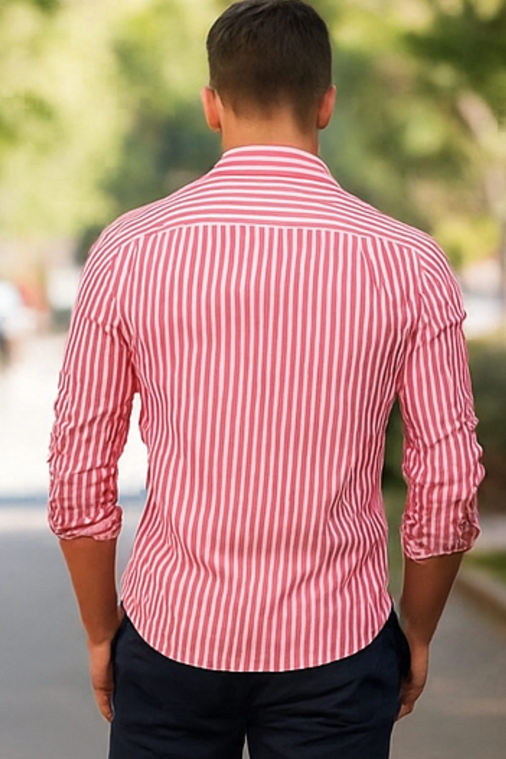 William Striped Dress Shirt Pink