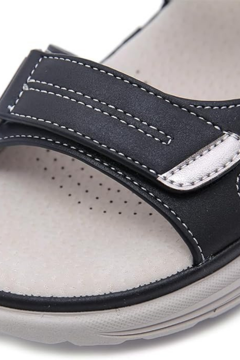 Tonya Orthopedic Leather Sandal Schwarz