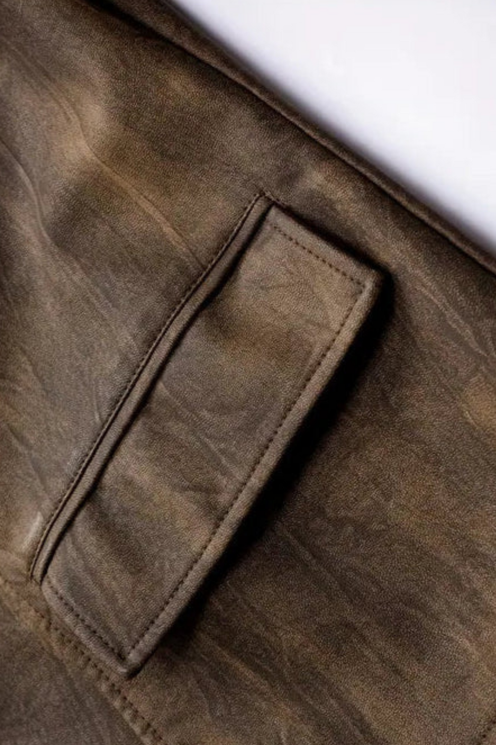 Oliver Engineered-Collar Leather Jacket Braun