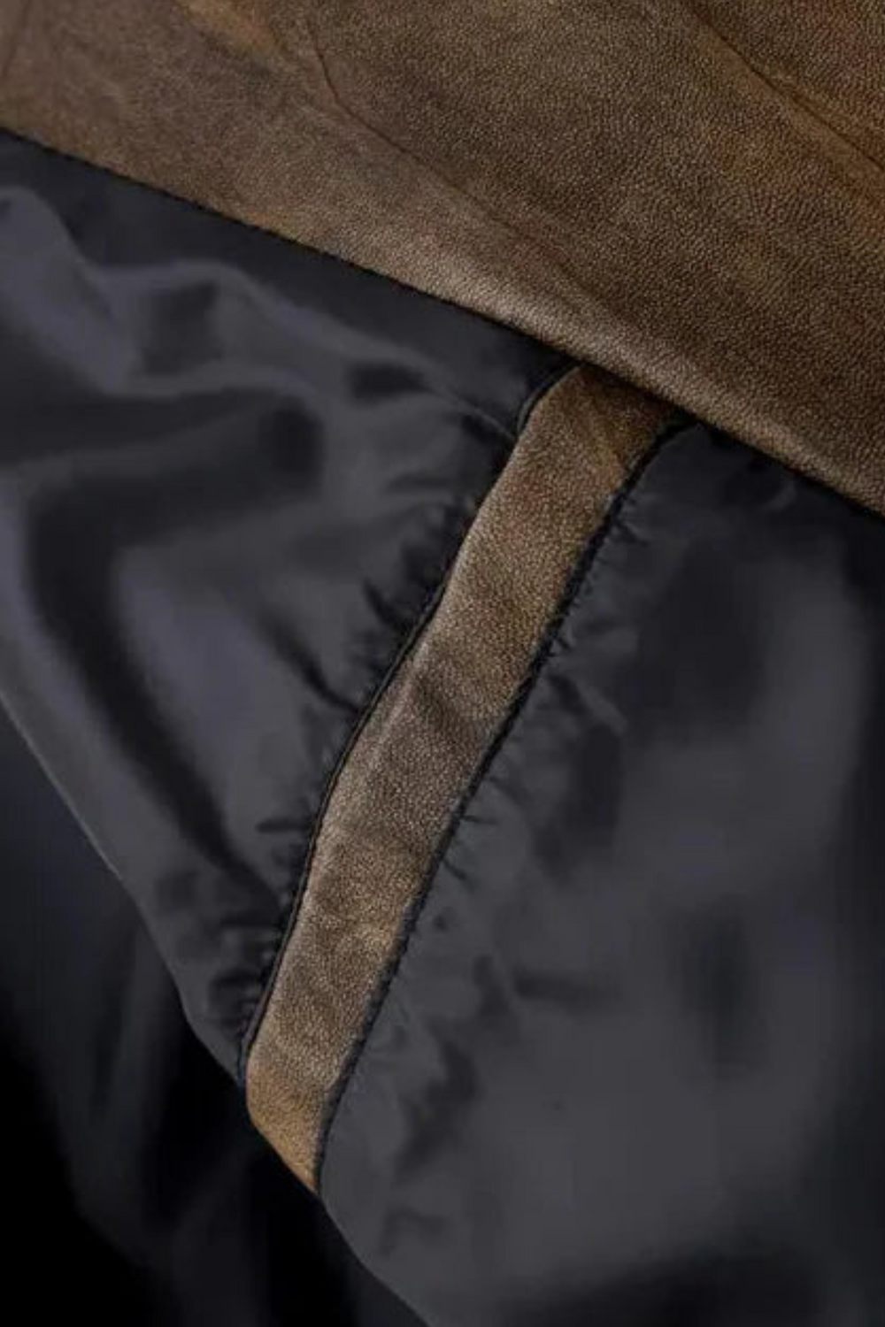 Oliver Engineered-Collar Leather Jacket Braun