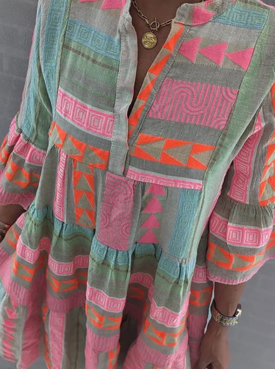 VanDeZaar Ruffled A-Line Spring Dress