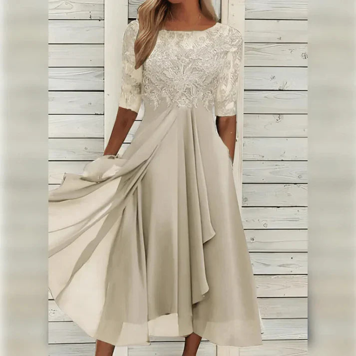 Henrietta Modern Elegant Summer Midi Dress for Women's Fashion Style