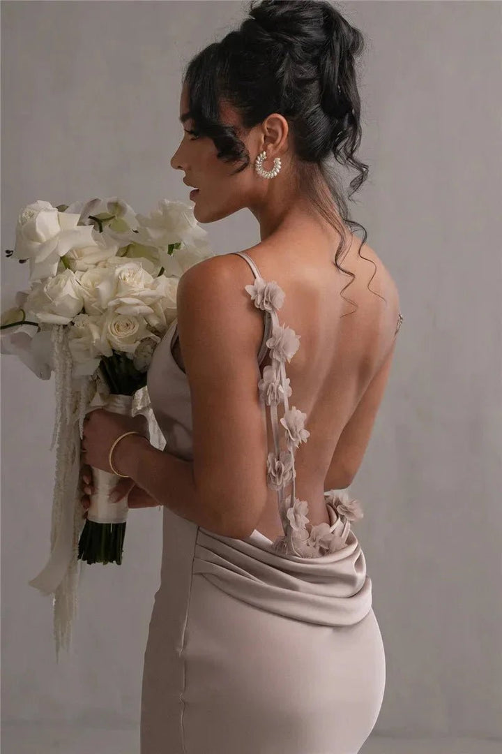 Nina Luxurious Silk Ruffle Party Dress