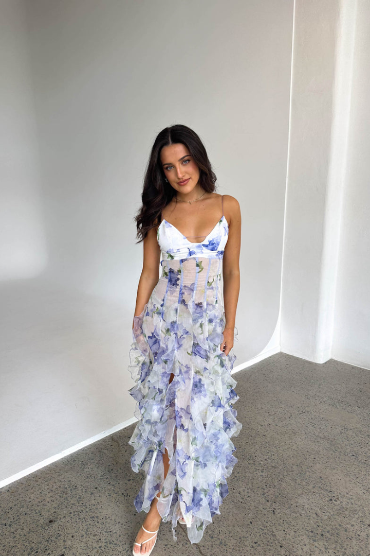 Elora Embroidered Full-Length Maxi Dress for Women