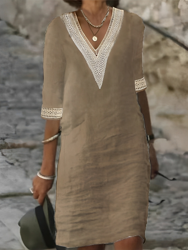 Julia Dress aus Leinen-Baumwolle
