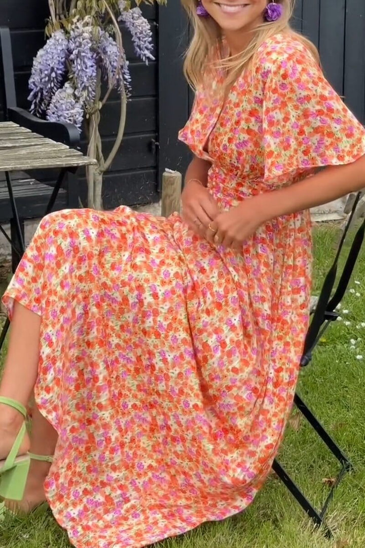 Sandra Elegant Maxi Dress V-Neck