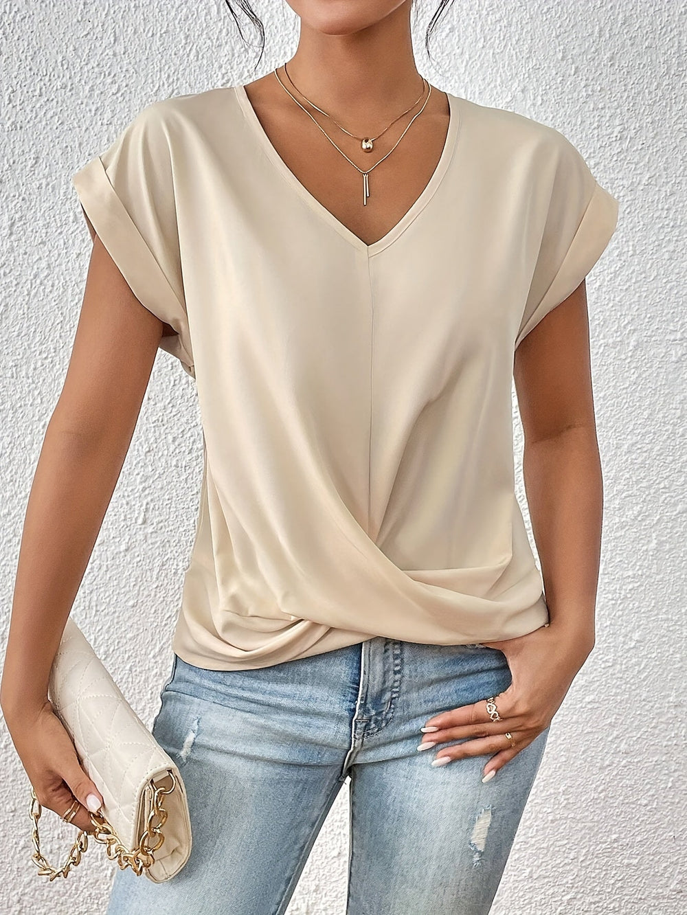 Velani Front-Knot Top with Modern Versatile Silhouette