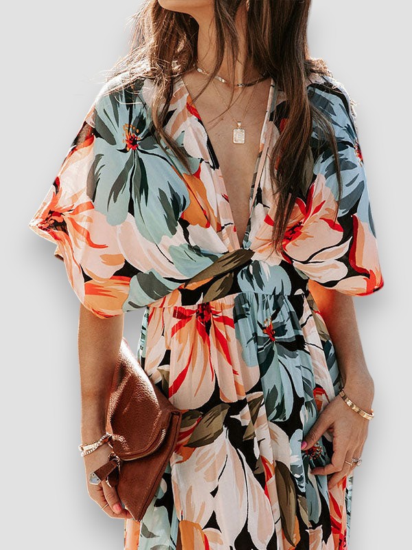 Karina Floral Boho Maxi Dress
