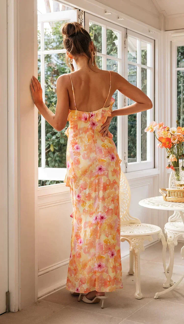 Mila Ruffle-Hem Summer Dress with a Flattering Fit