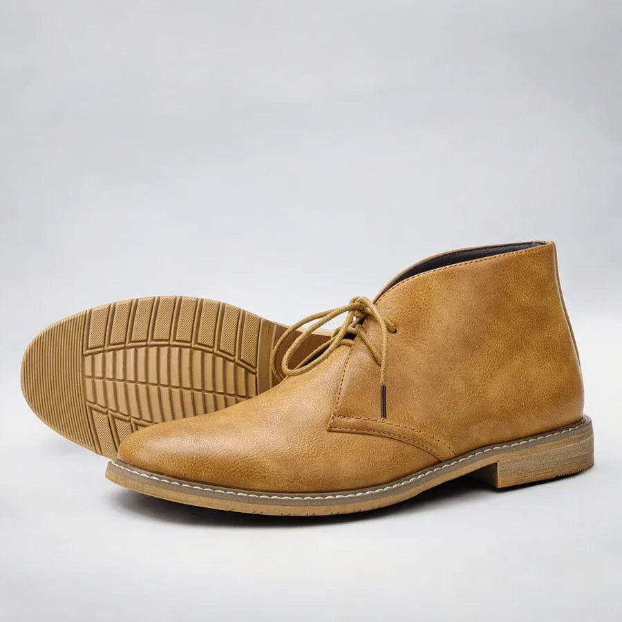 Davide Non-Slip Cushioned Faux Leather Chukka Boots