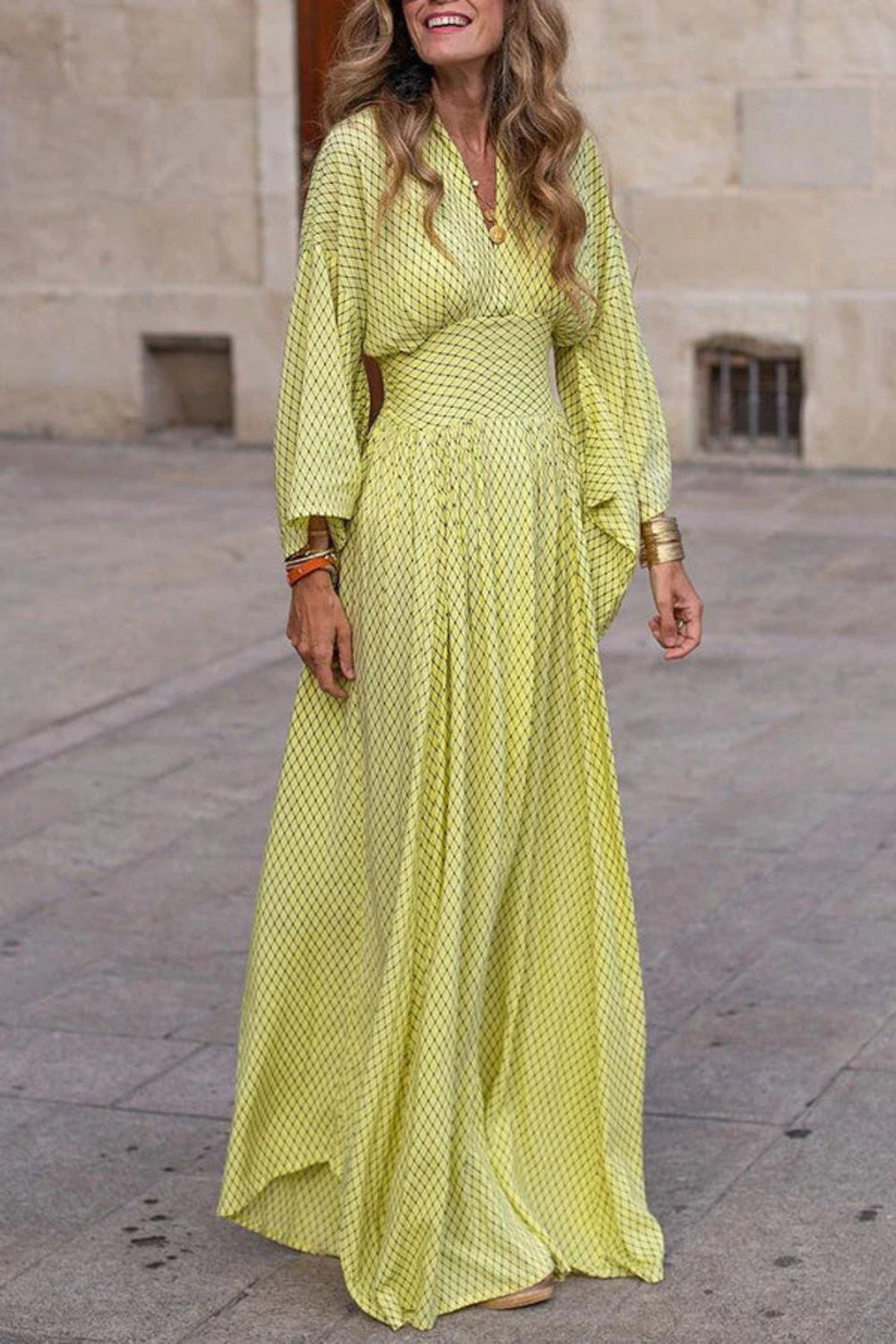 Gemma Geometric Maxi Dress