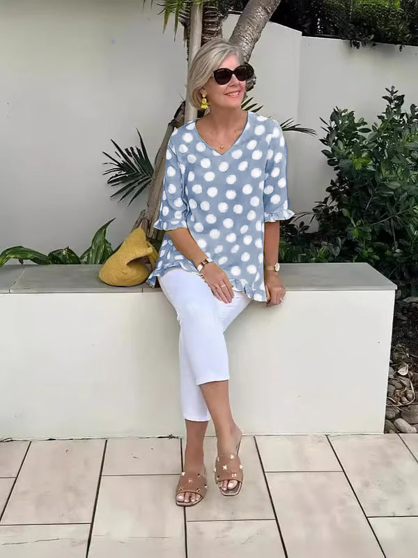Bella Soft Polka Dot Designer Tunic Shirt for Women