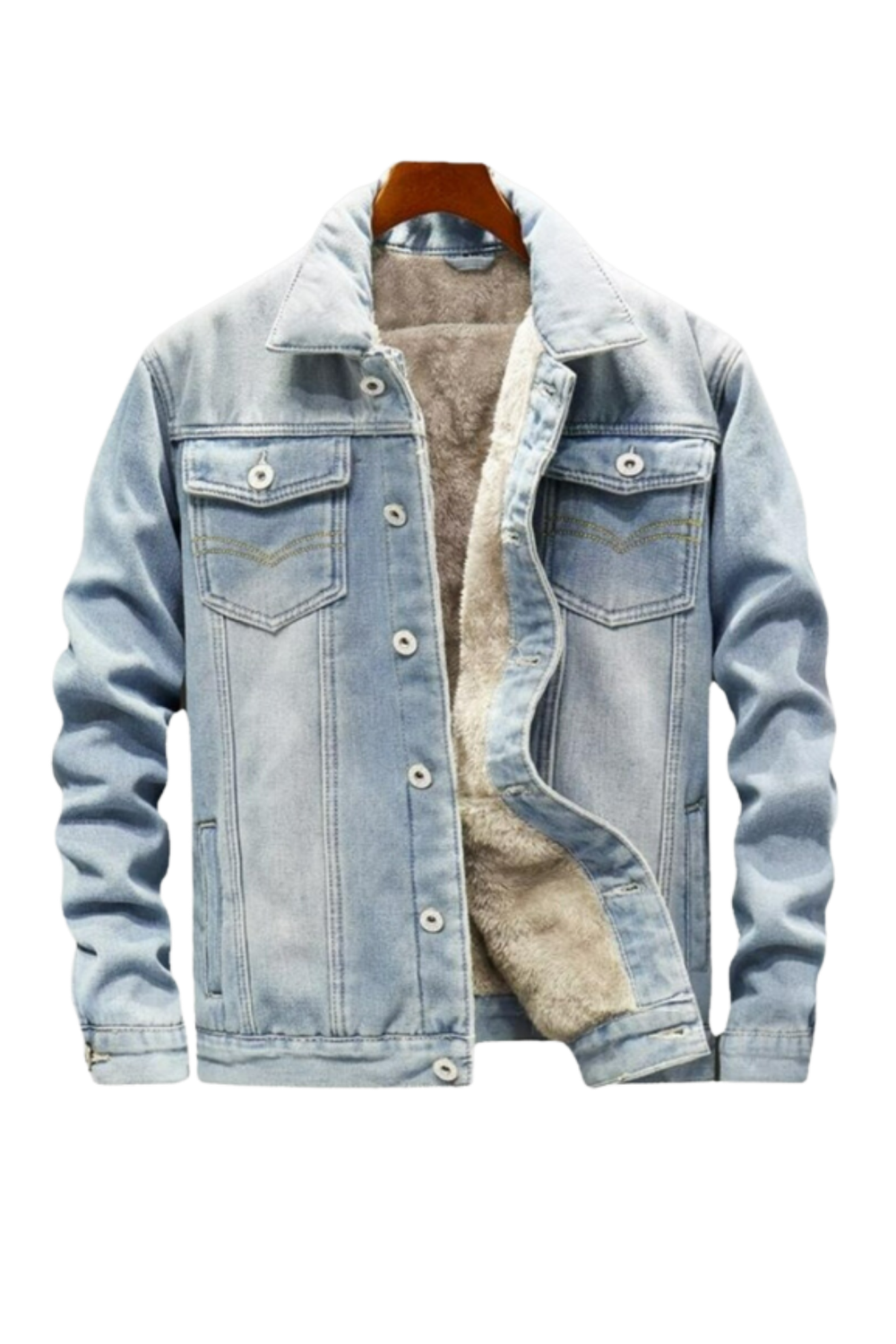 Elijah Classic Denim Blue Cotton Casual Stylish Jacket