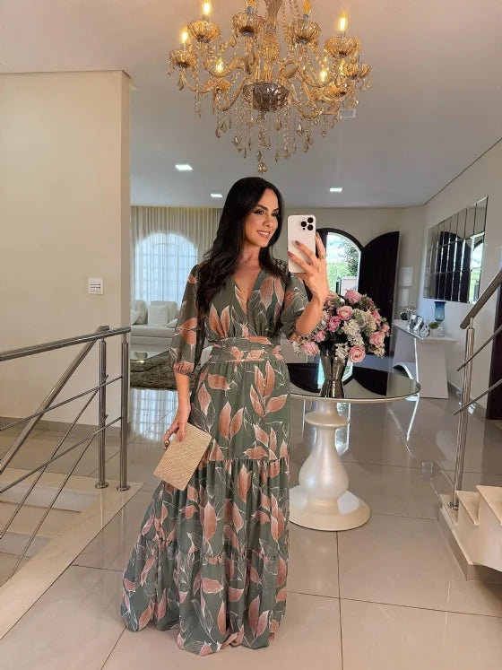 Elodie Striped Elegance Dress
