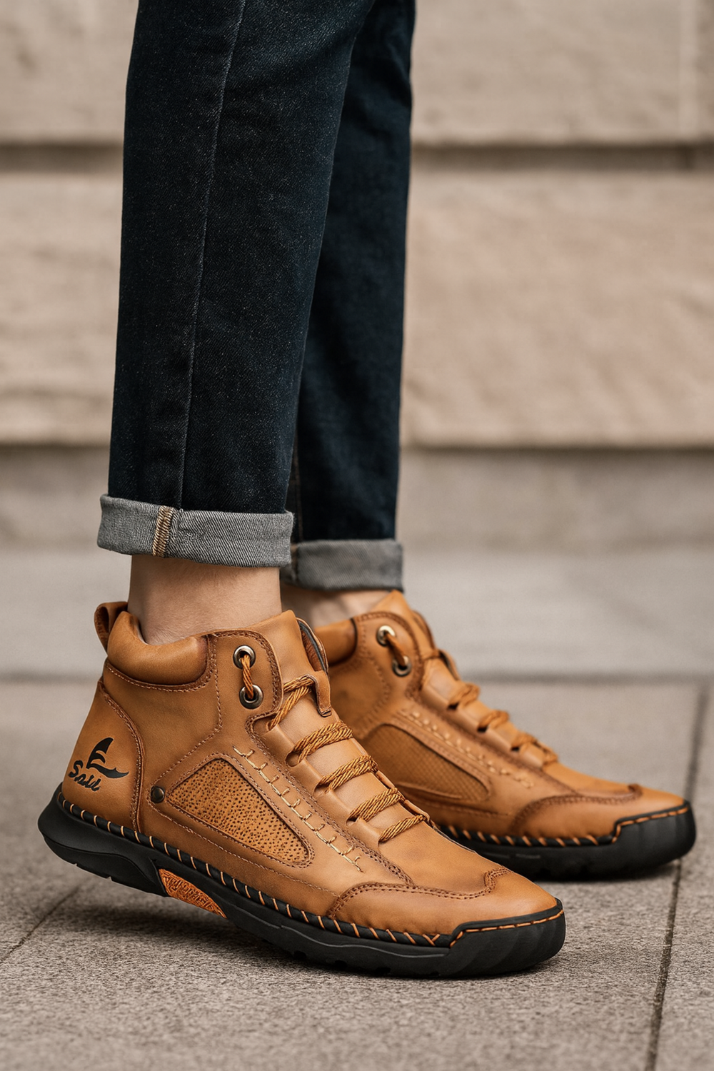 Moriarty Leather High-Top Shoes