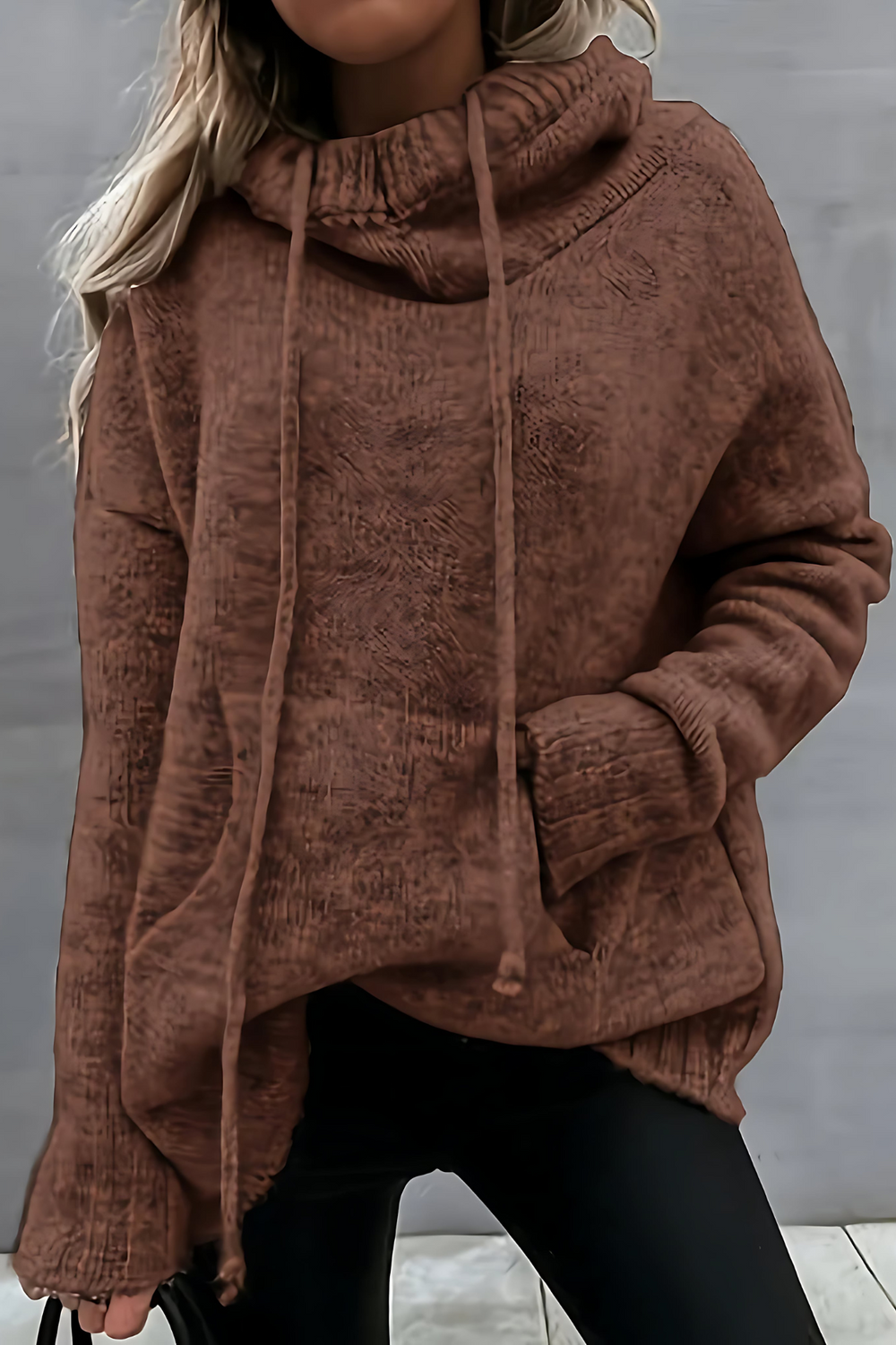 Xena Long Sleeve Sweater with Pocket