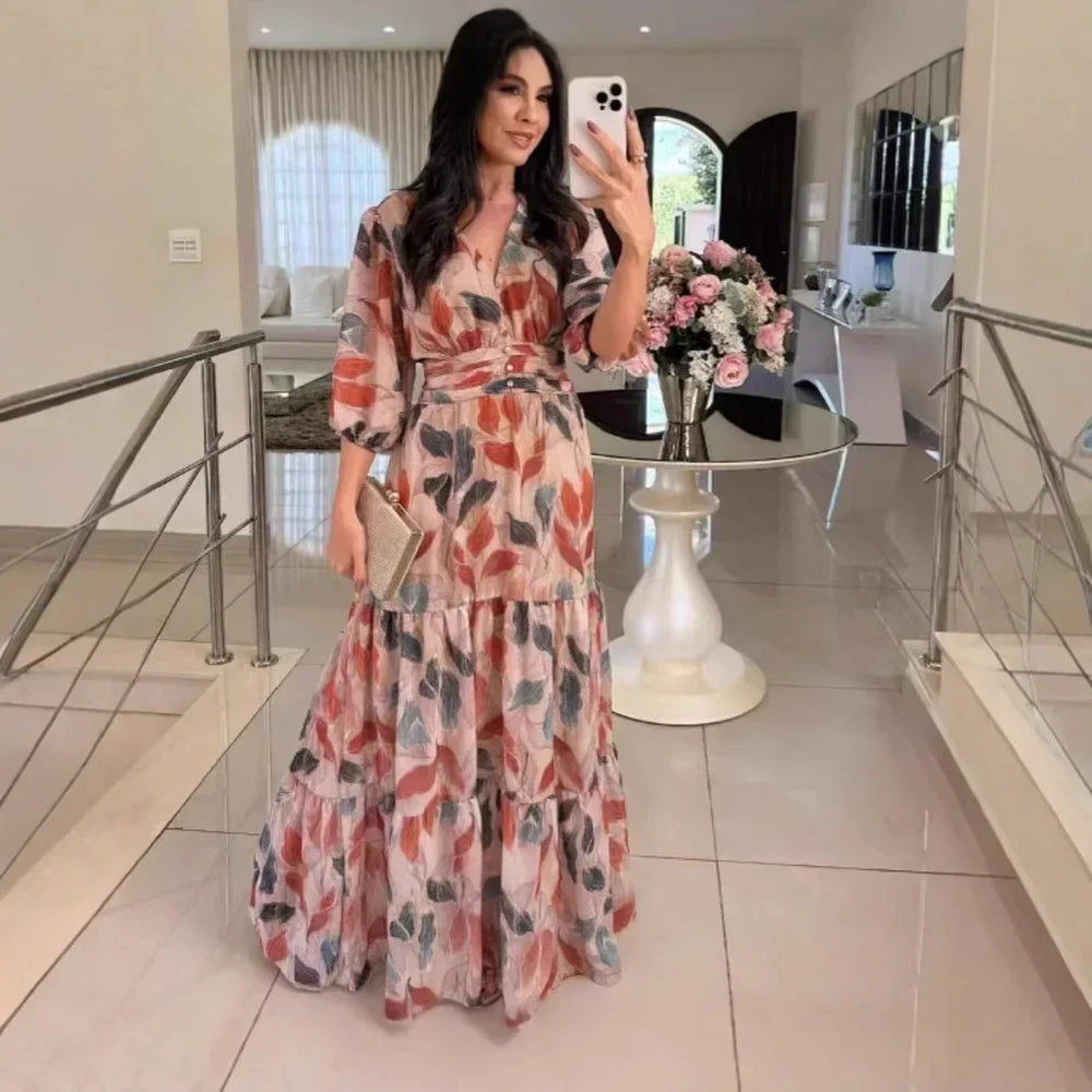 Elodie Striped Elegance Dress