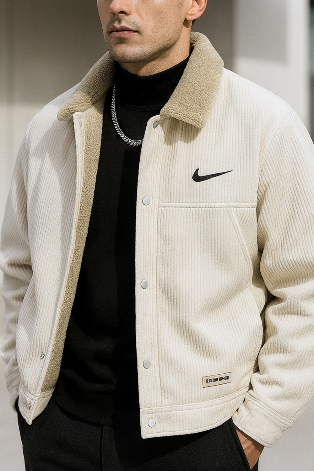 Colt Neck-Knit Design Premium Jacket Comfortable Jacket
