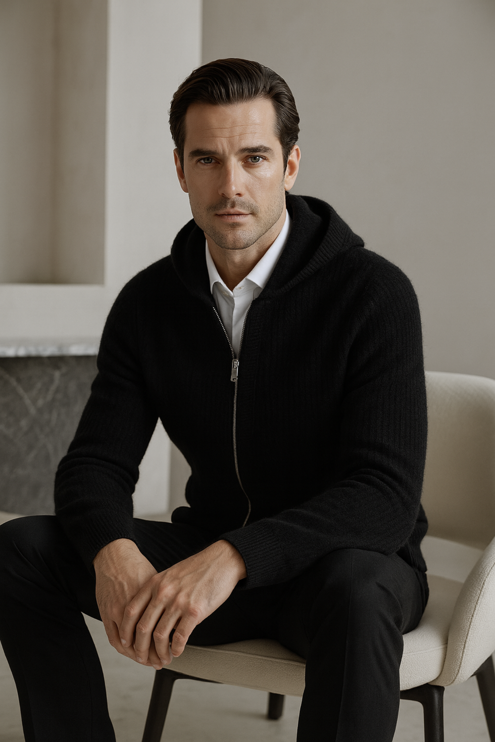 Sorrano Cashmere Zip Hoodie