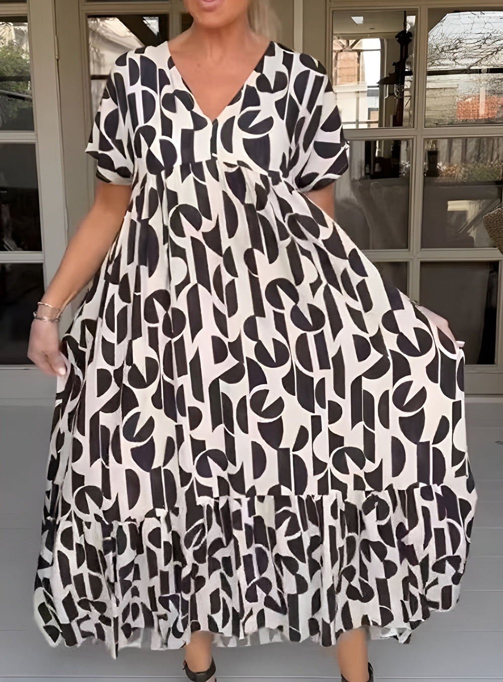 Colette Flowing V-Neck Dress