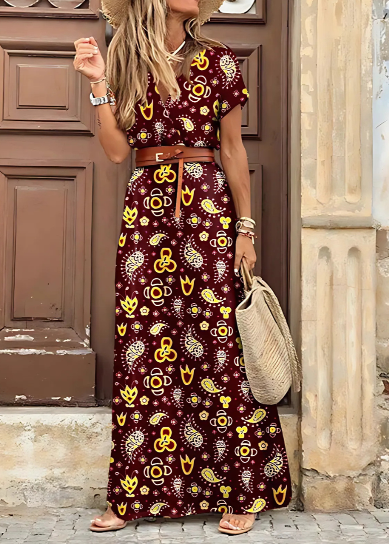 Vera Bohemian Flowy Maxi Dress
