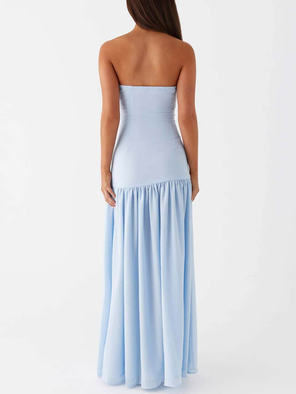 Exquisite Backless Pleated Maxi Dress