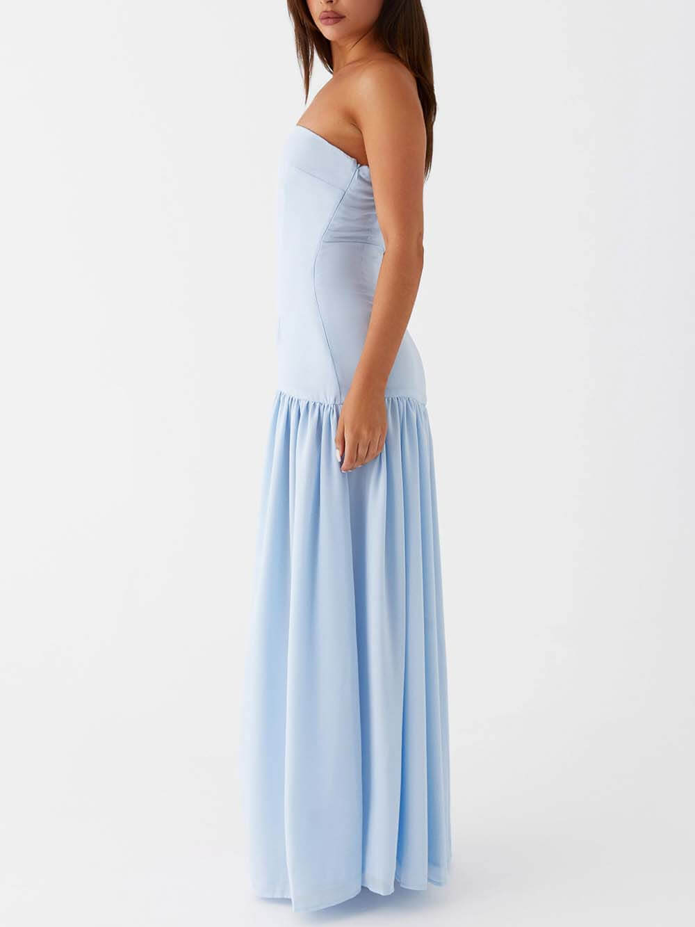 Exquisite Backless Pleated Maxi Dress