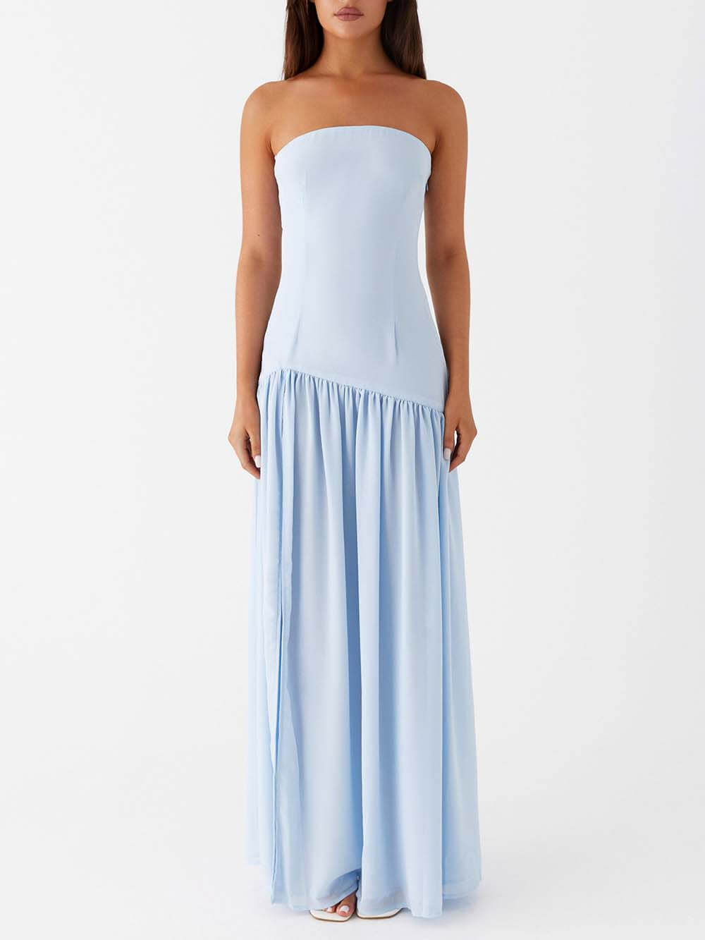Exquisite Backless Pleated Maxi Dress