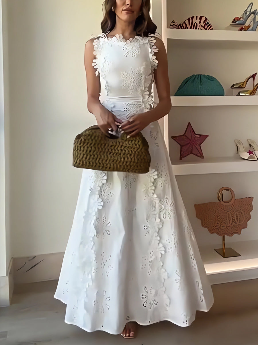Sylara Traumhaftes Lace Shoulder Dress