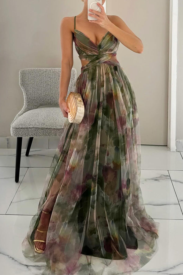 Elanisse Floral Print Maxi Dress