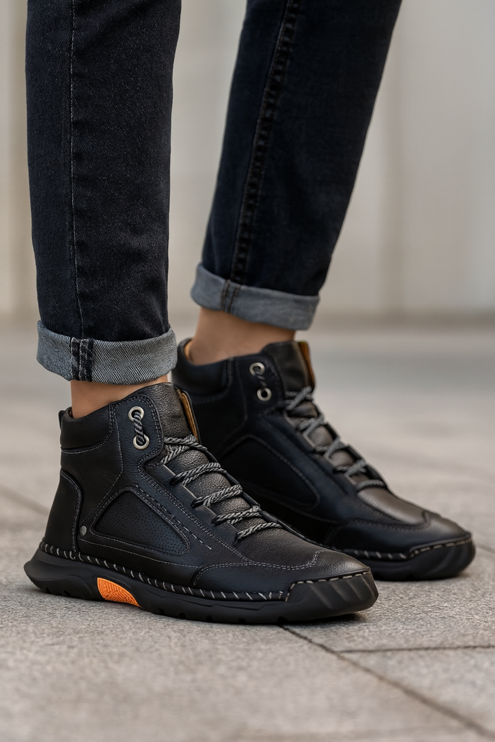 Moriarty Leather High-Top Shoes