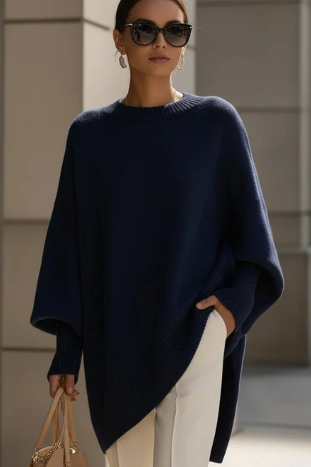 Elouise Oversized Knit Poncho