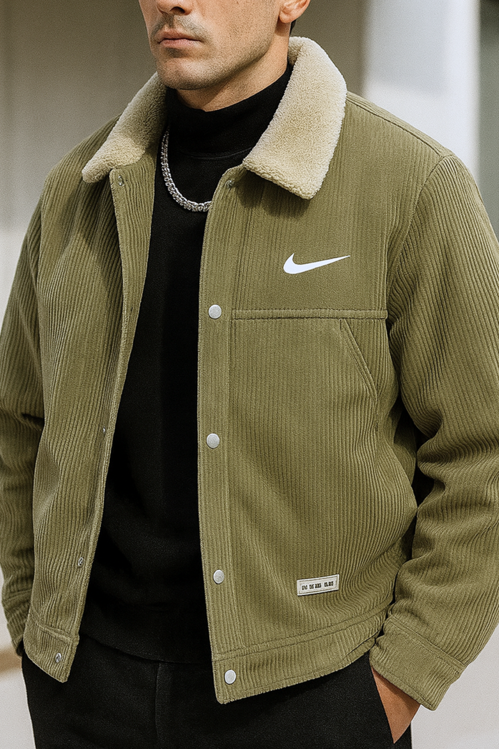 Colt Neck-Knit Design Premium Jacket Comfortable Jacket
