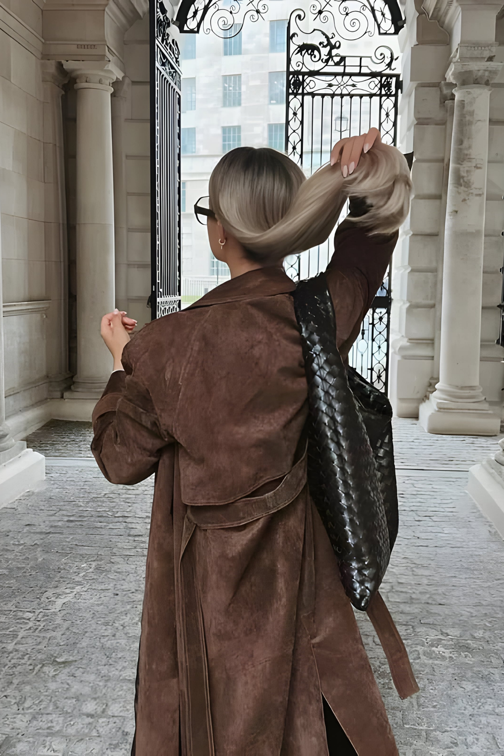 Veronica Suede Trench Coat
