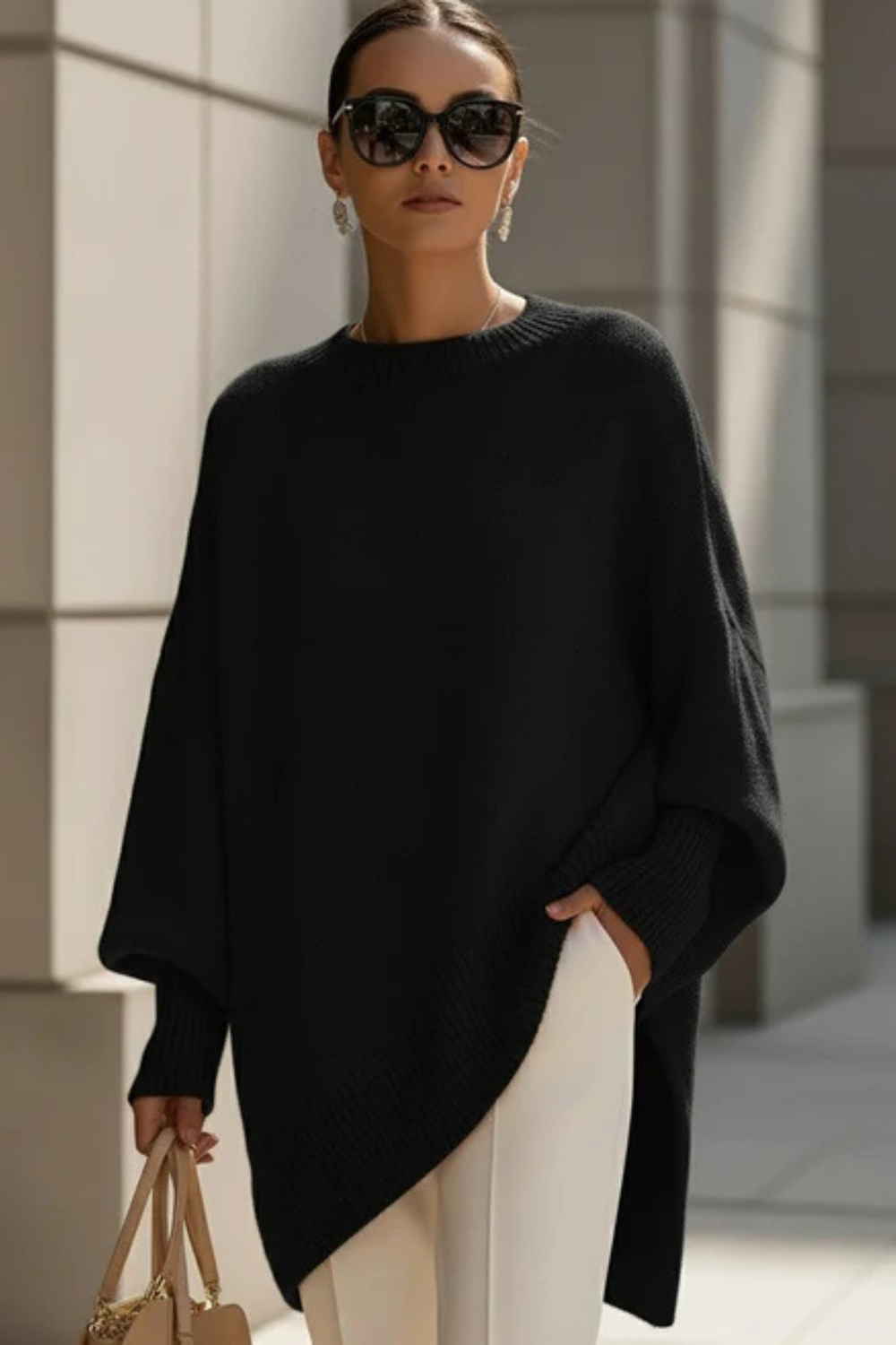 Elouise Oversized Knit Poncho
