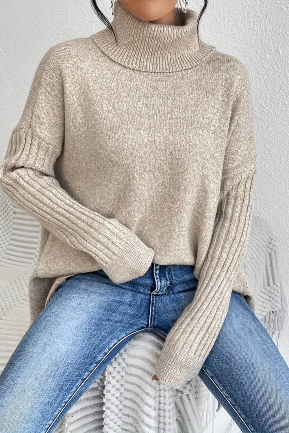 Bridgette Long Turtleneck Sweater