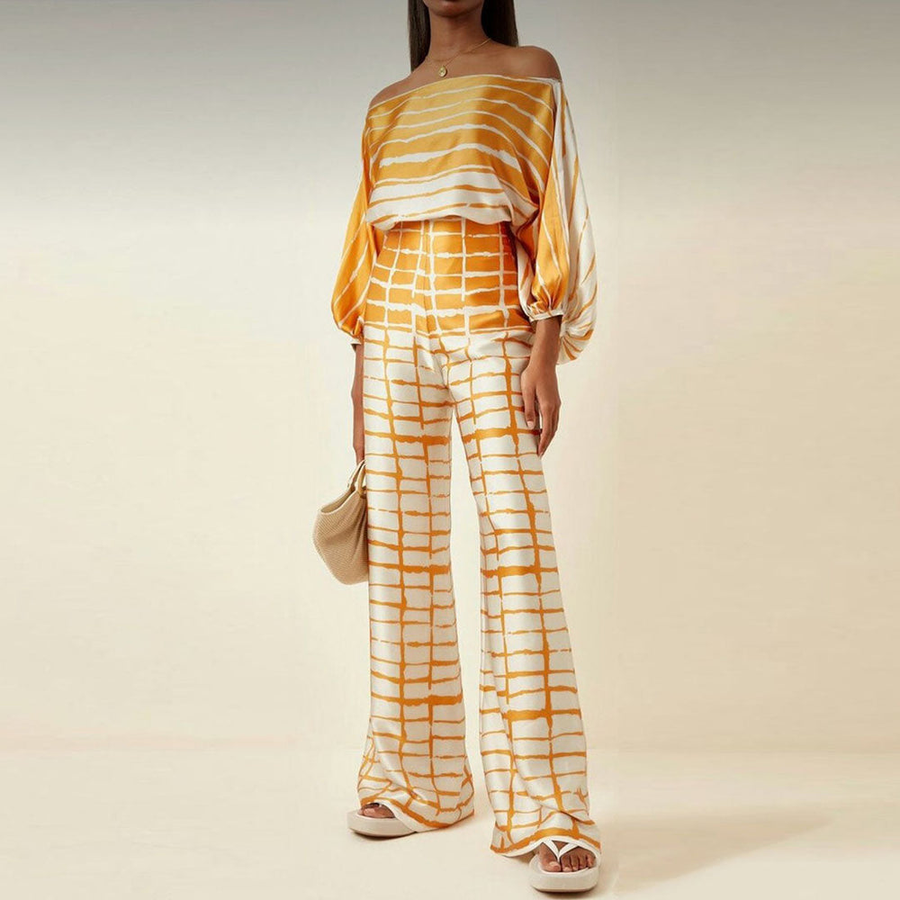 Melia One-Sleeve Wide-Leg