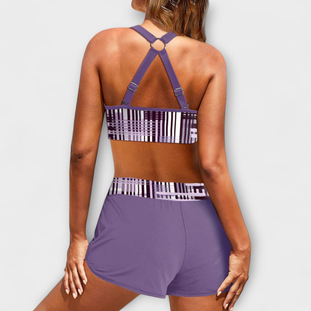 Janelle Ribbed High-Waist Designer Bikini for Women
