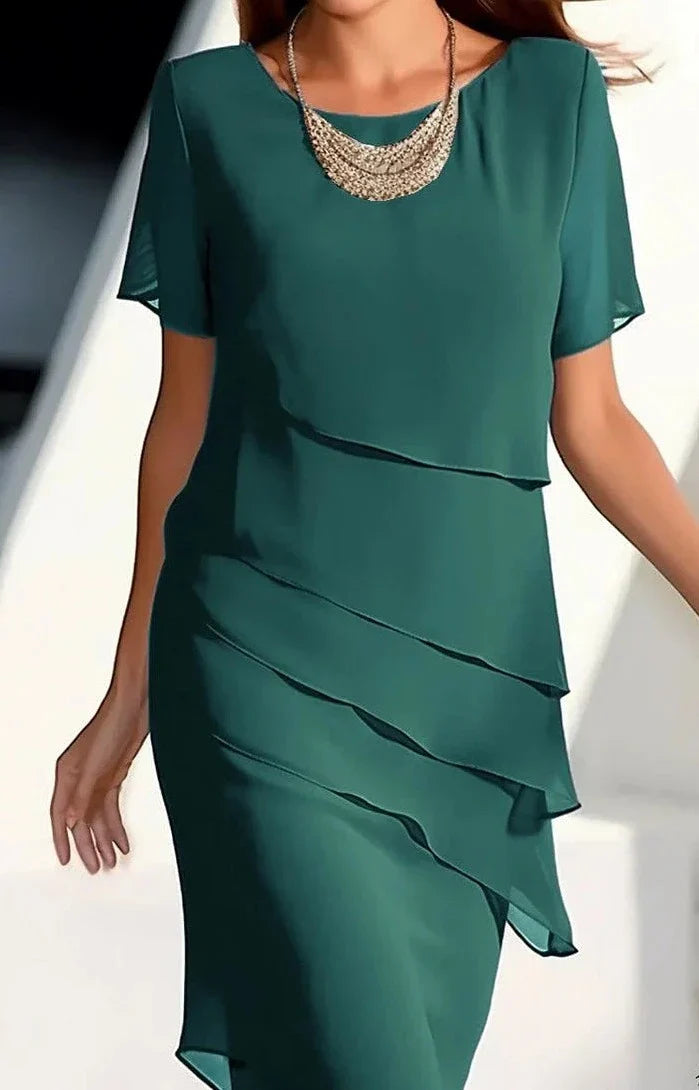 Karen Short-Sleeve Shift Dress