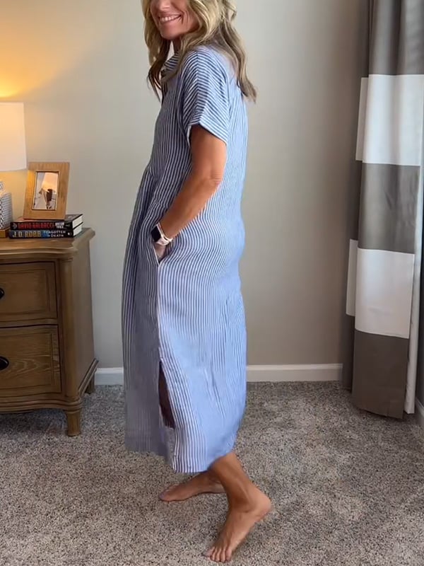 Udela Striped Maxi Dress