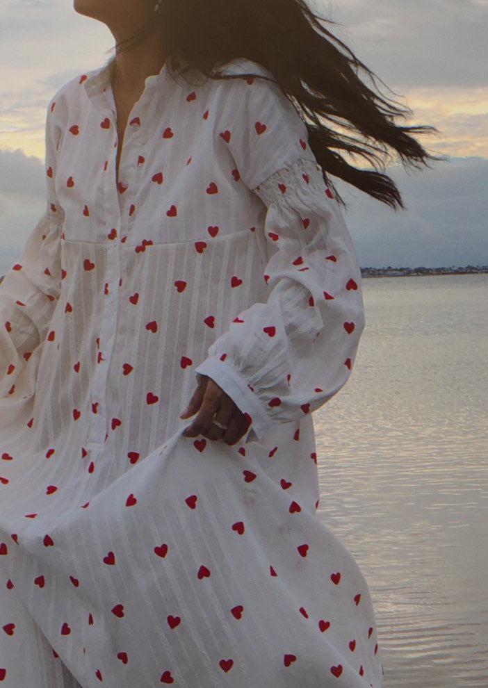 Julia Heart Print Dress