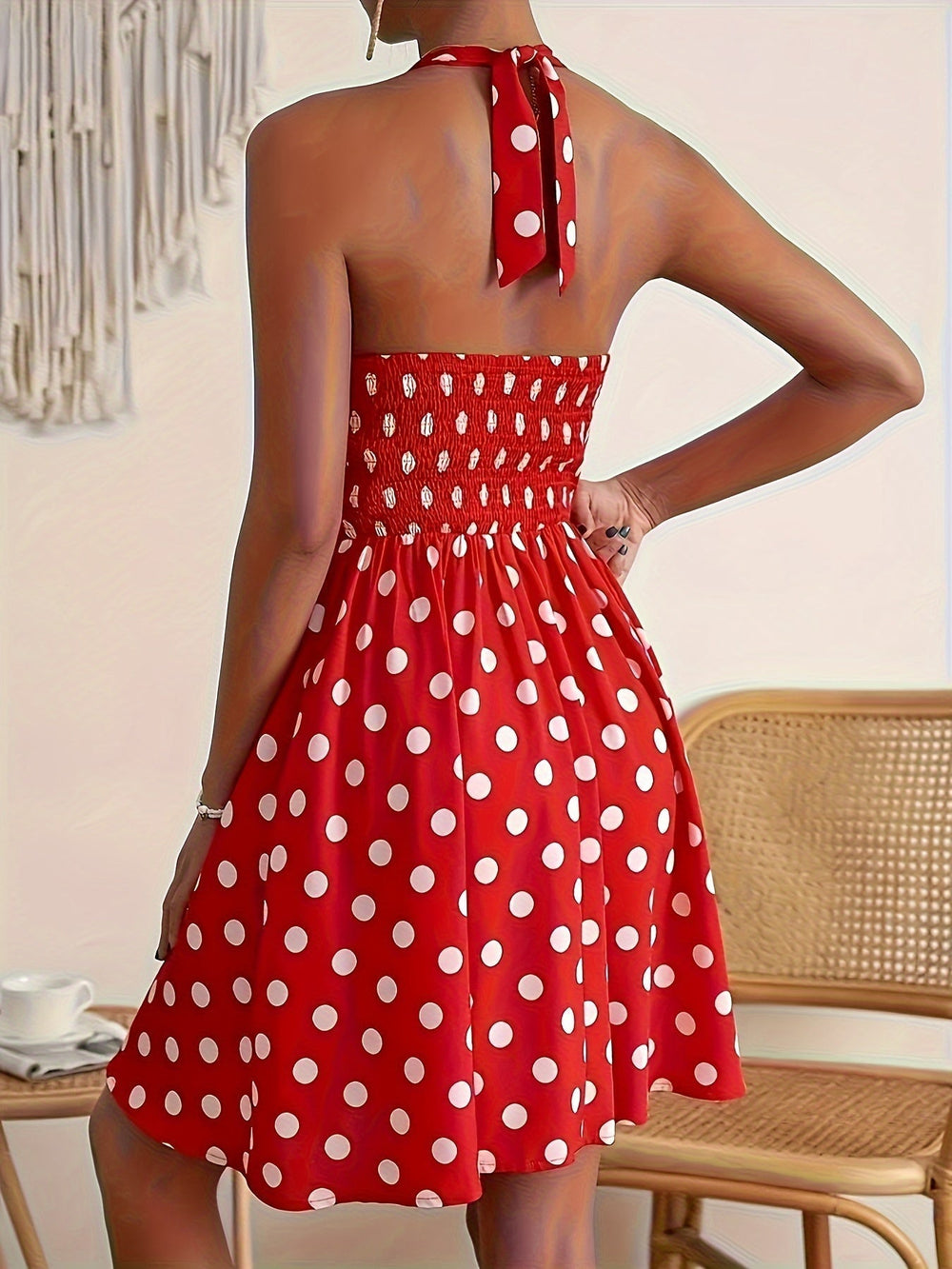Dotty Polka Dot Halter Dress